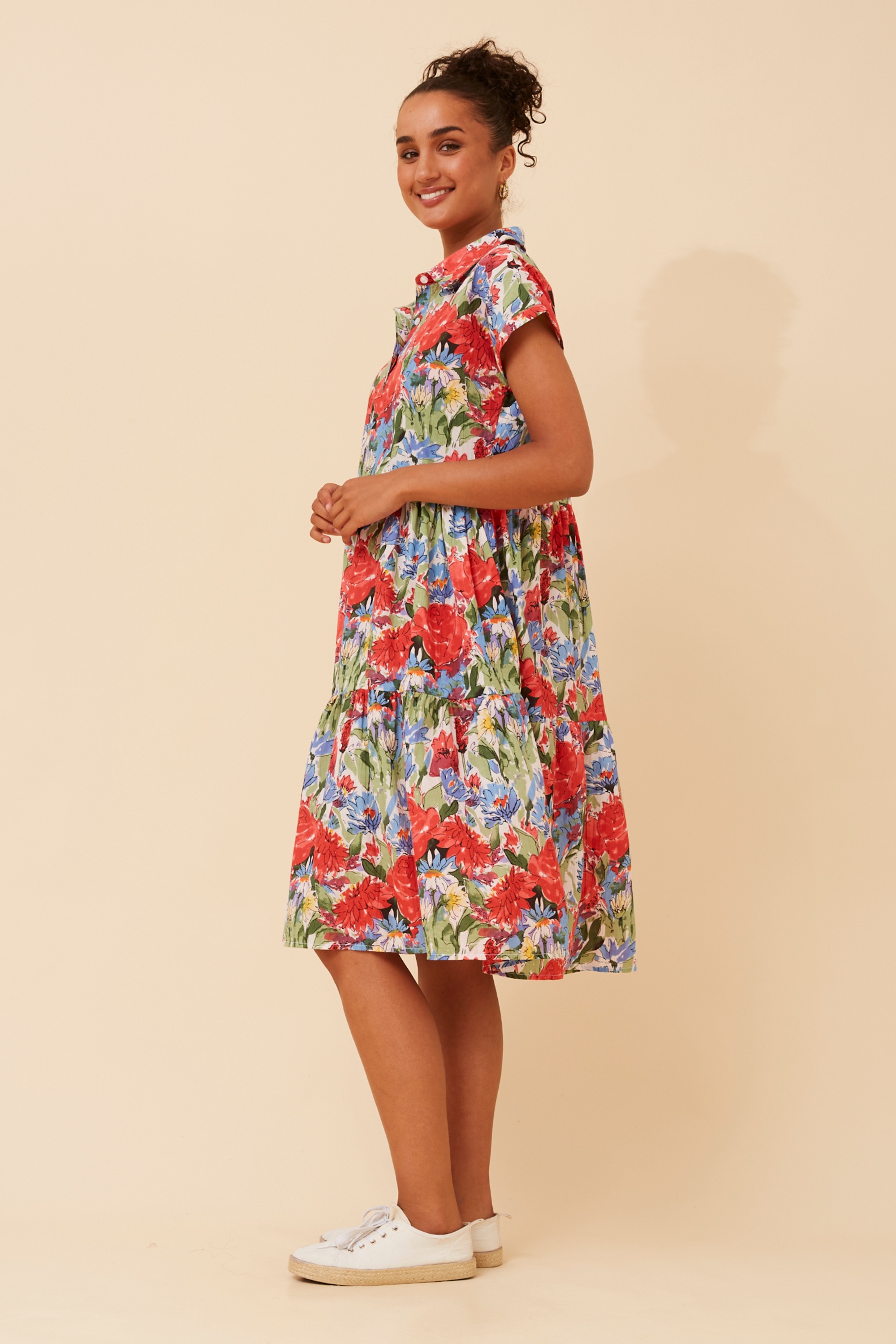 ZONRELLE FLORAL TIERED DRESS