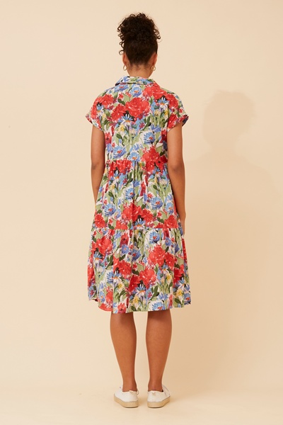 ZONRELLE FLORAL TIERED DRESS
