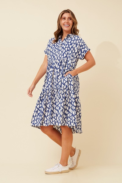 ZONRELLE TIERED SHIRT DRESS