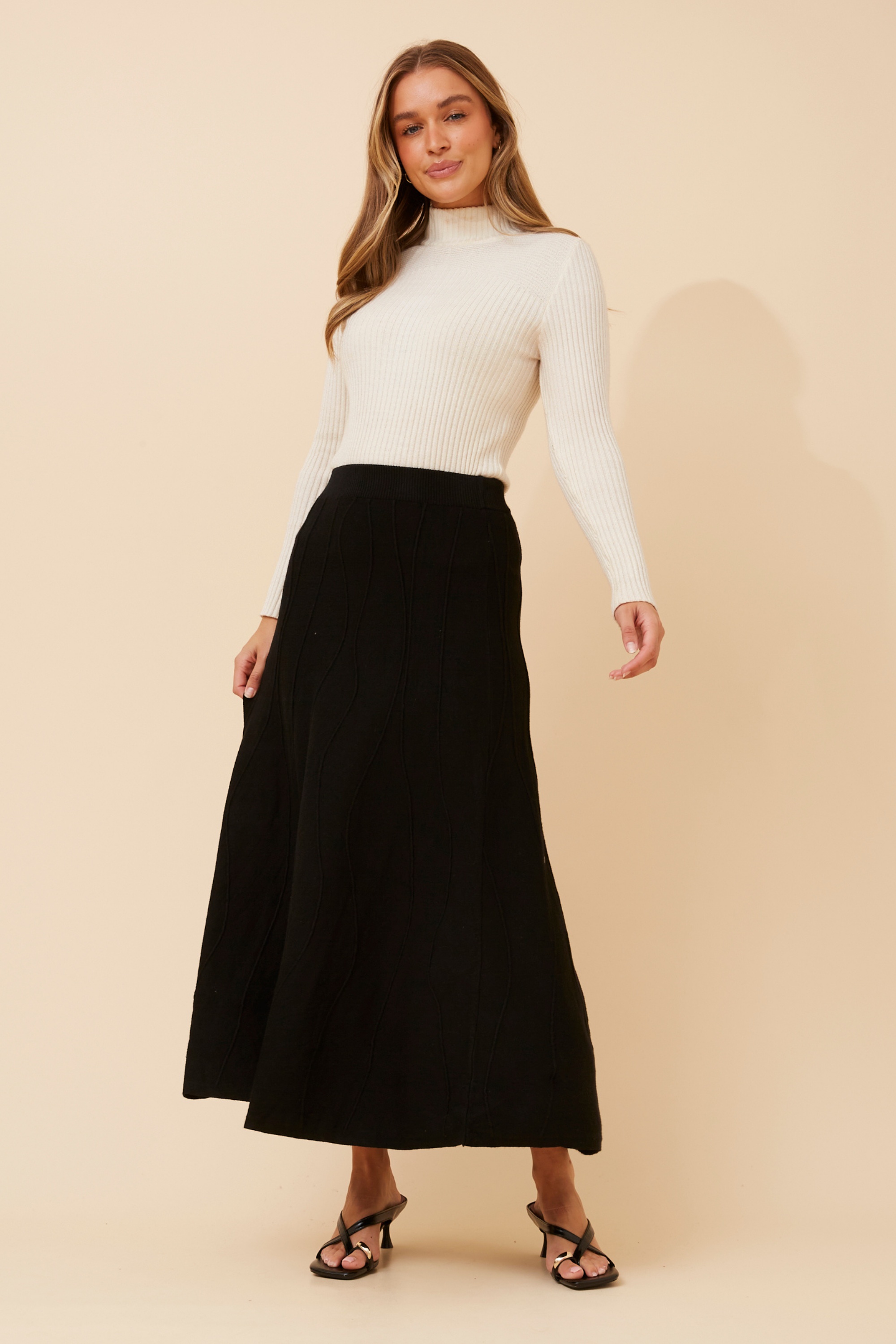 ZORI A-LINE KNIT MAXI SKIRT