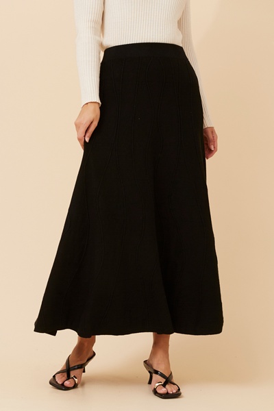 ZORI A-LINE KNIT MAXI SKIRT