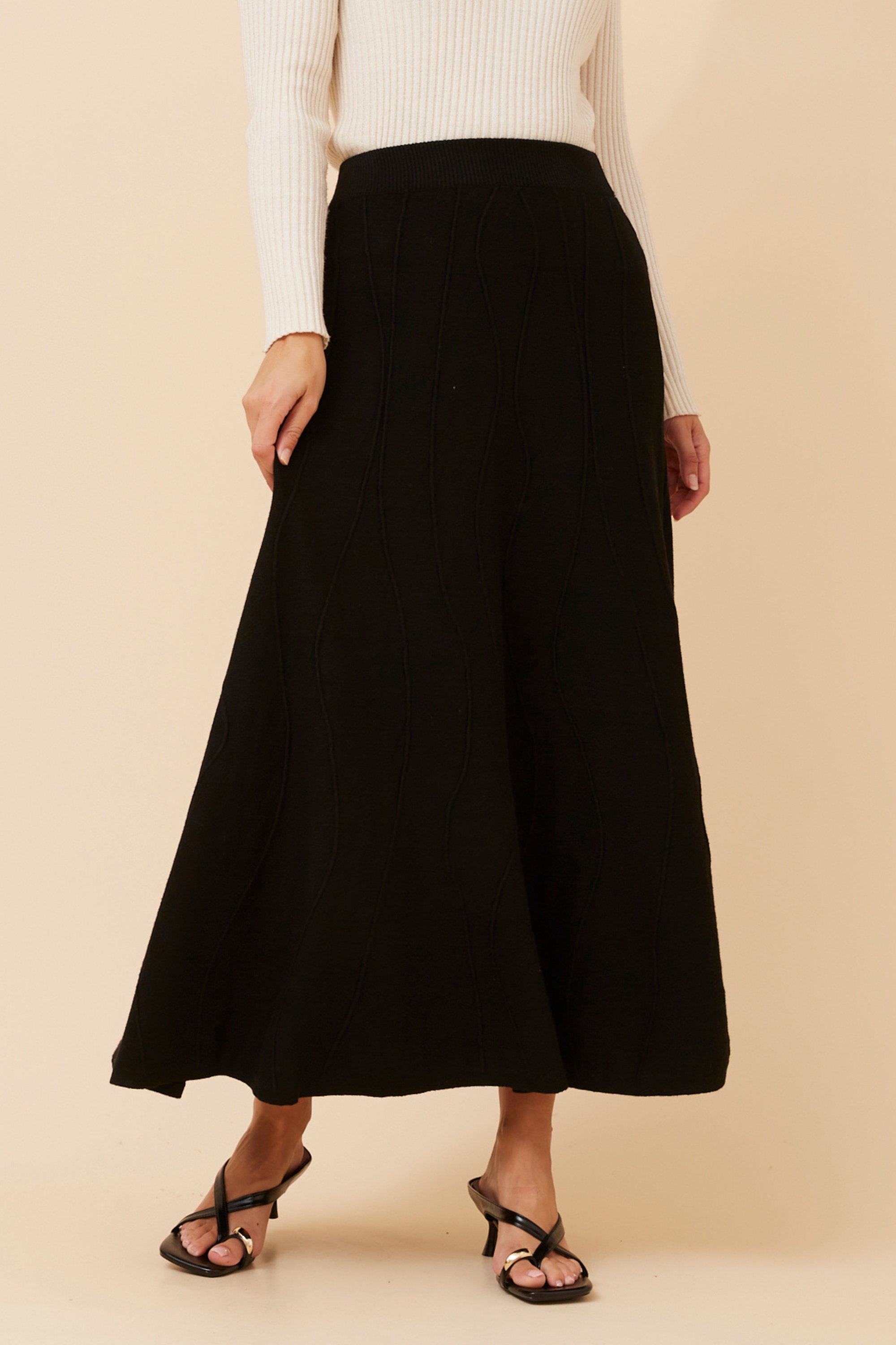 ZORI A-LINE KNIT MAXI SKIRT