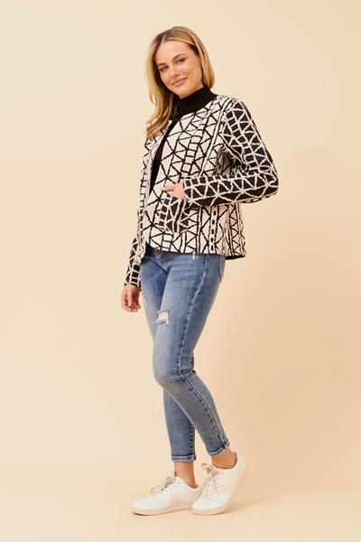 ZORIA JACQUARD OPEN JACKET