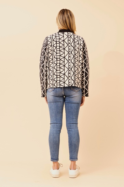 ZORIA JACQUARD OPEN JACKET
