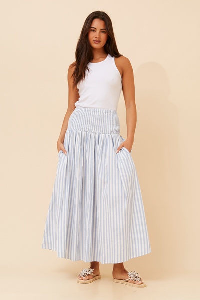 ZOSIA STRIPE PRINT MAXI SKIRT
