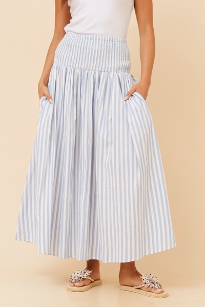 ZOSIA STRIPE PRINT MAXI SKIRT