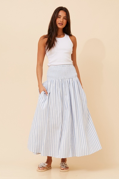 ZOSIA STRIPE PRINT MAXI SKIRT