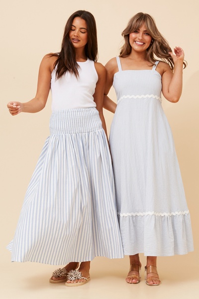 ZOSIA STRIPE PRINT MAXI SKIRT