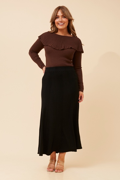 ZUKI SOLID KNIT MAXI SKIRT