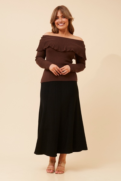 ZUKI SOLID KNIT MAXI SKIRT