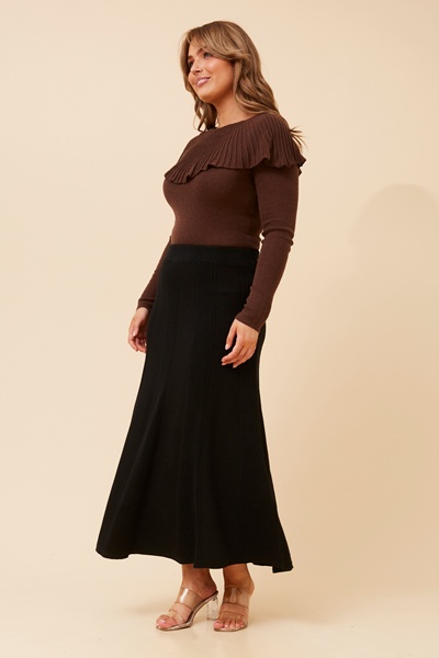 ZUKI SOLID KNIT MAXI SKIRT