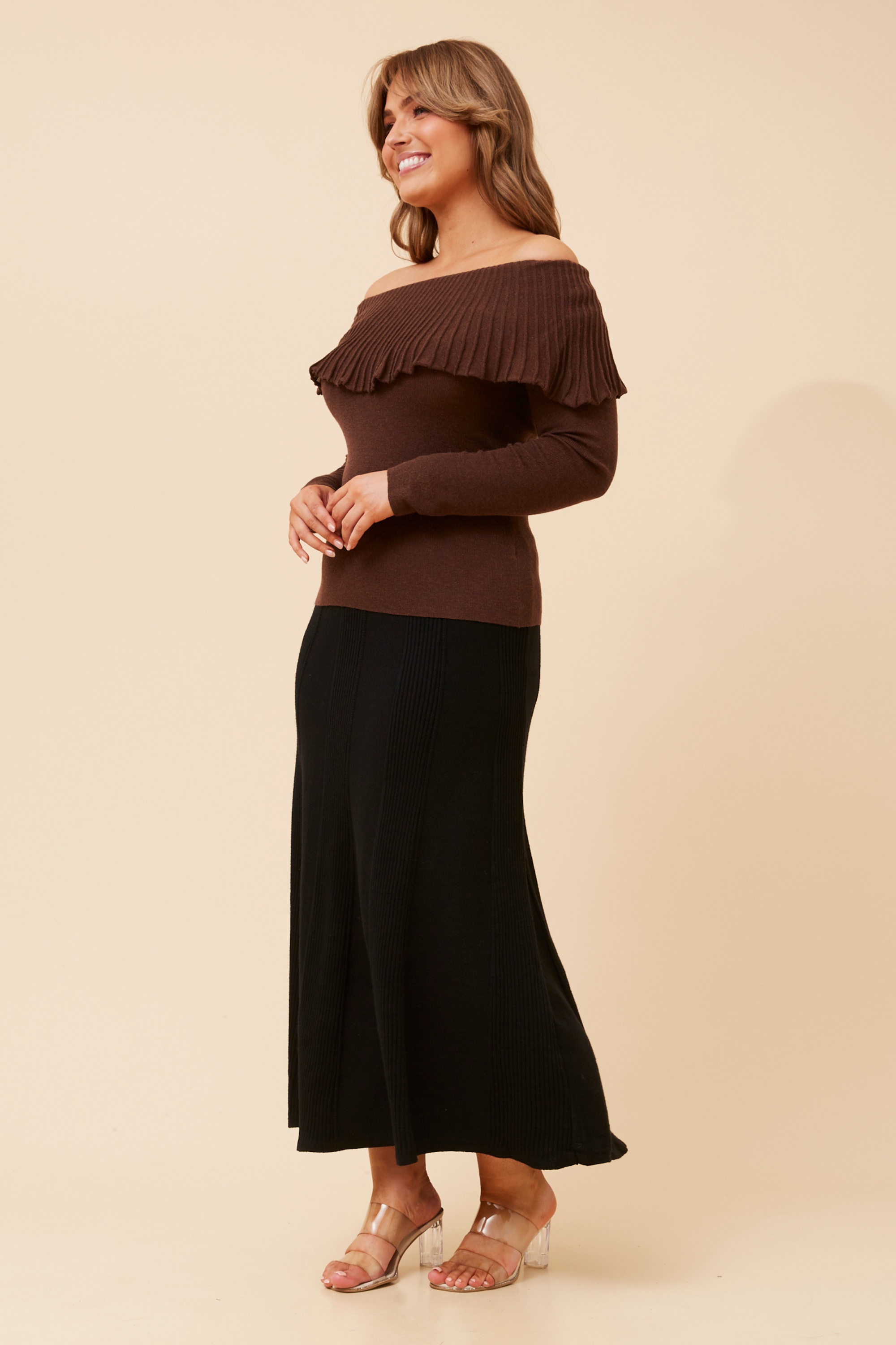 ZUKI SOLID KNIT MAXI SKIRT
