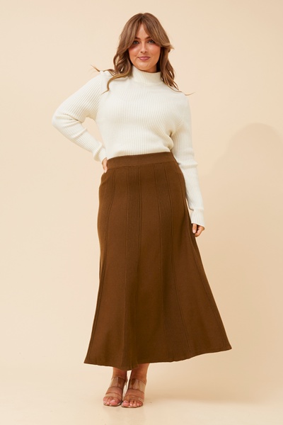 ZUKI SOLID KNIT MAXI SKIRT
