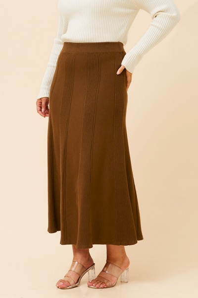 ZUKI SOLID KNIT MAXI SKIRT
