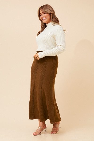 ZUKI SOLID KNIT MAXI SKIRT