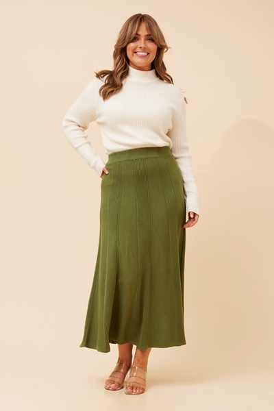 ZUKI SOLID KNIT MAXI SKIRT