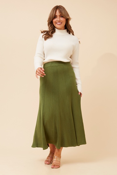 ZUKI SOLID KNIT MAXI SKIRT