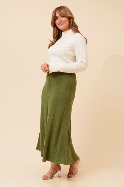 ZUKI SOLID KNIT MAXI SKIRT