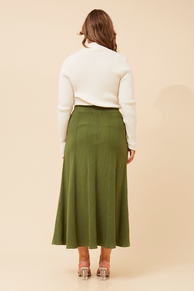 ZUKI SOLID KNIT MAXI SKIRT