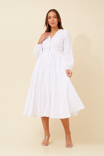 ZULMA EMBROIDERED MIDI DRESS