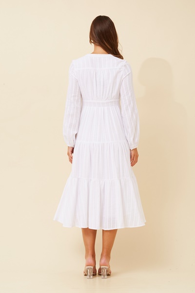 ZULMA EMBROIDERED MIDI DRESS